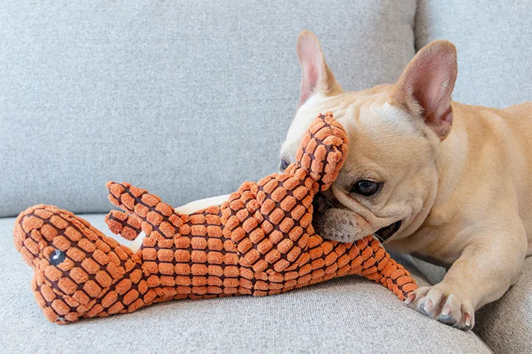 Soft Plush Squeaky Dog Toys Cartoon Cute Dinosaur Pets Cat Toy