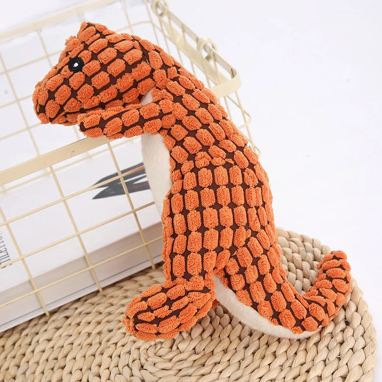 Soft Plush Squeaky Dog Toys Cartoon Cute Dinosaur Pets Cat Toy