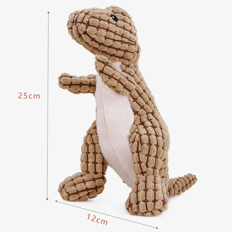 Soft Plush Squeaky Dog Toys Cartoon Cute Dinosaur Pets Cat Toy