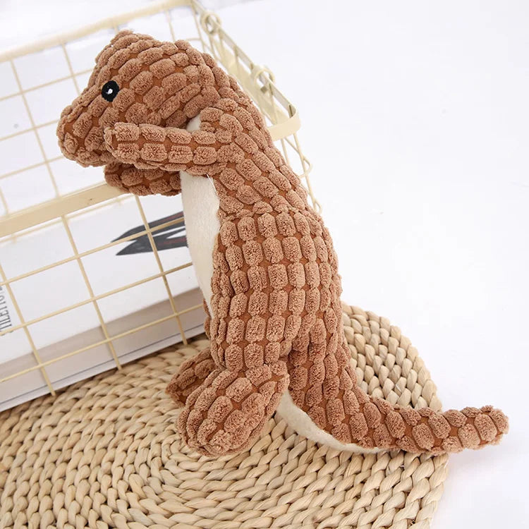 Soft Plush Squeaky Dog Toys Cartoon Cute Dinosaur Pets Cat Toy