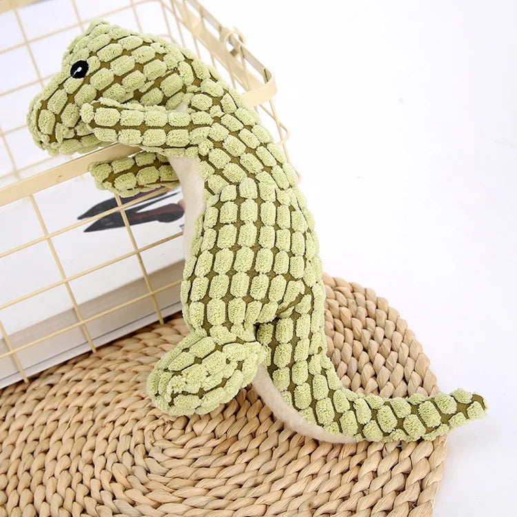 Soft Plush Squeaky Dog Toys Cartoon Cute Dinosaur Pets Cat Toy