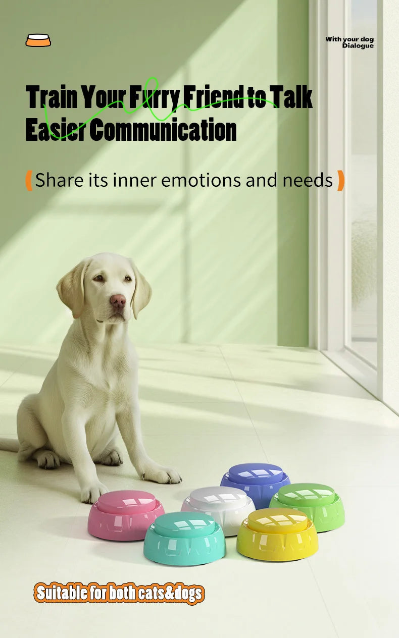 6 Pack Set Recordable Dog Training Button Pet Communication Toys