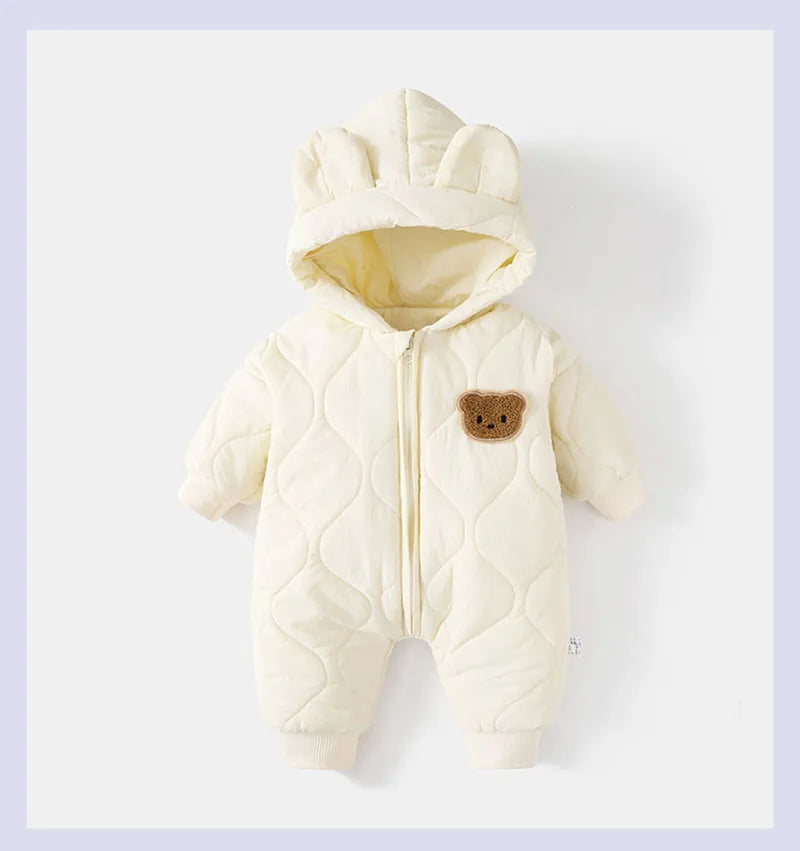  Winter Baby Outwear Clothing Fur Lining Warm Thick Toddler Jumpsuit