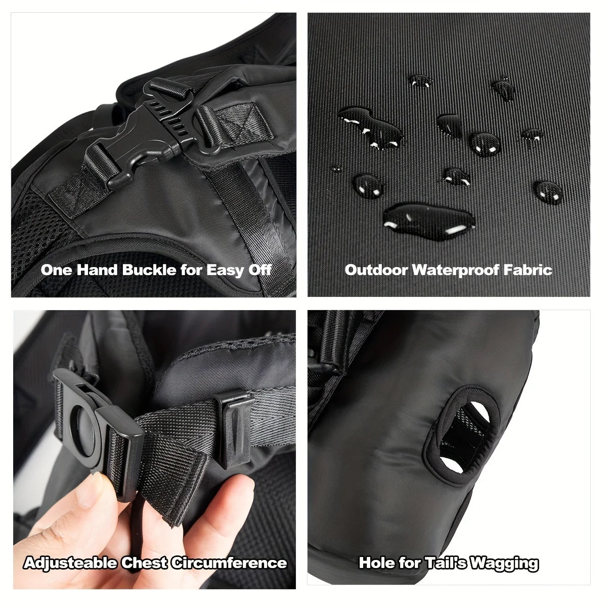 Pet Front Dog Carrier Backpacks, Adjustable Hands Free Dog Backpack