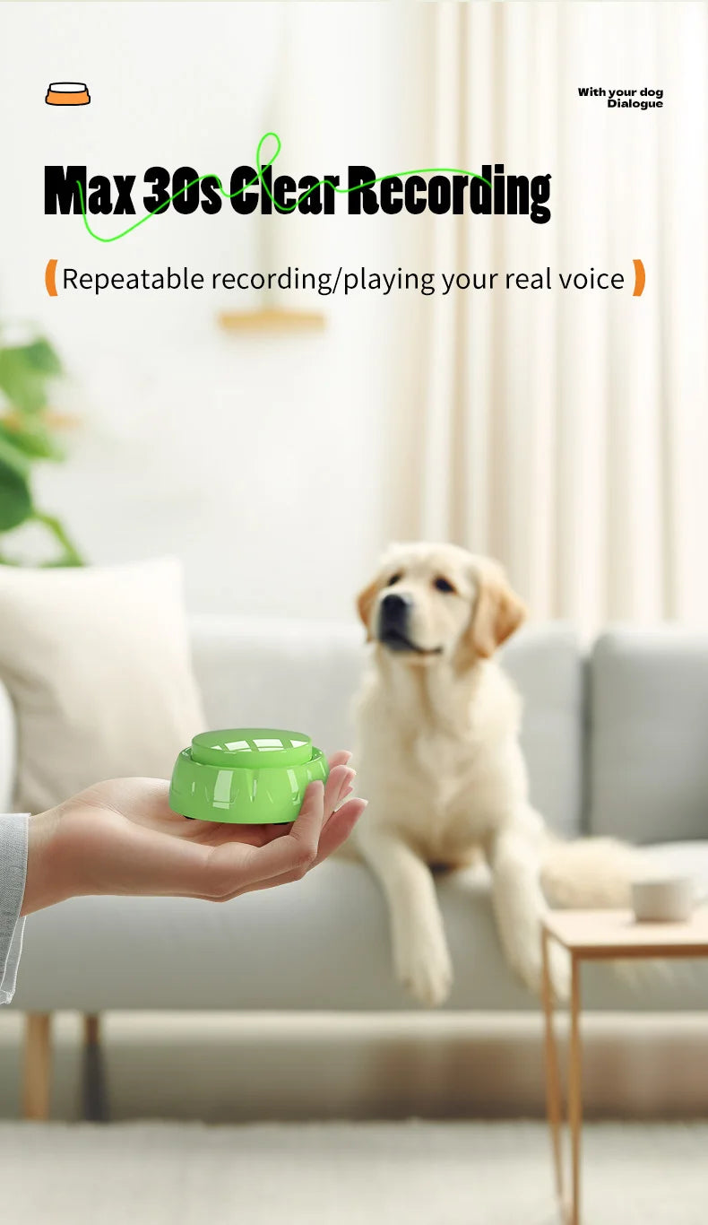 6 Pack Set Recordable Dog Training Button Pet Communication Toys
