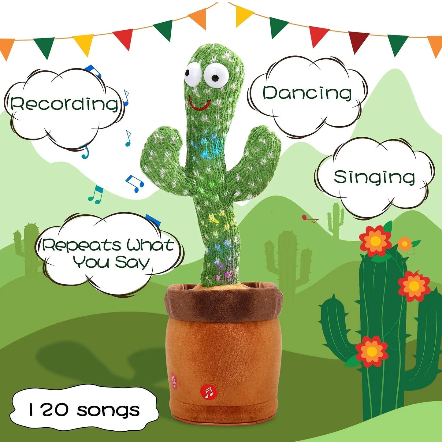 Sing And Dance Cactus Electron Plush Toy Soft Plush Doll