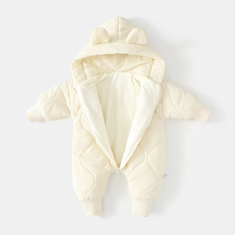  Winter Baby Outwear Clothing Fur Lining Warm Thick Toddler Jumpsuit