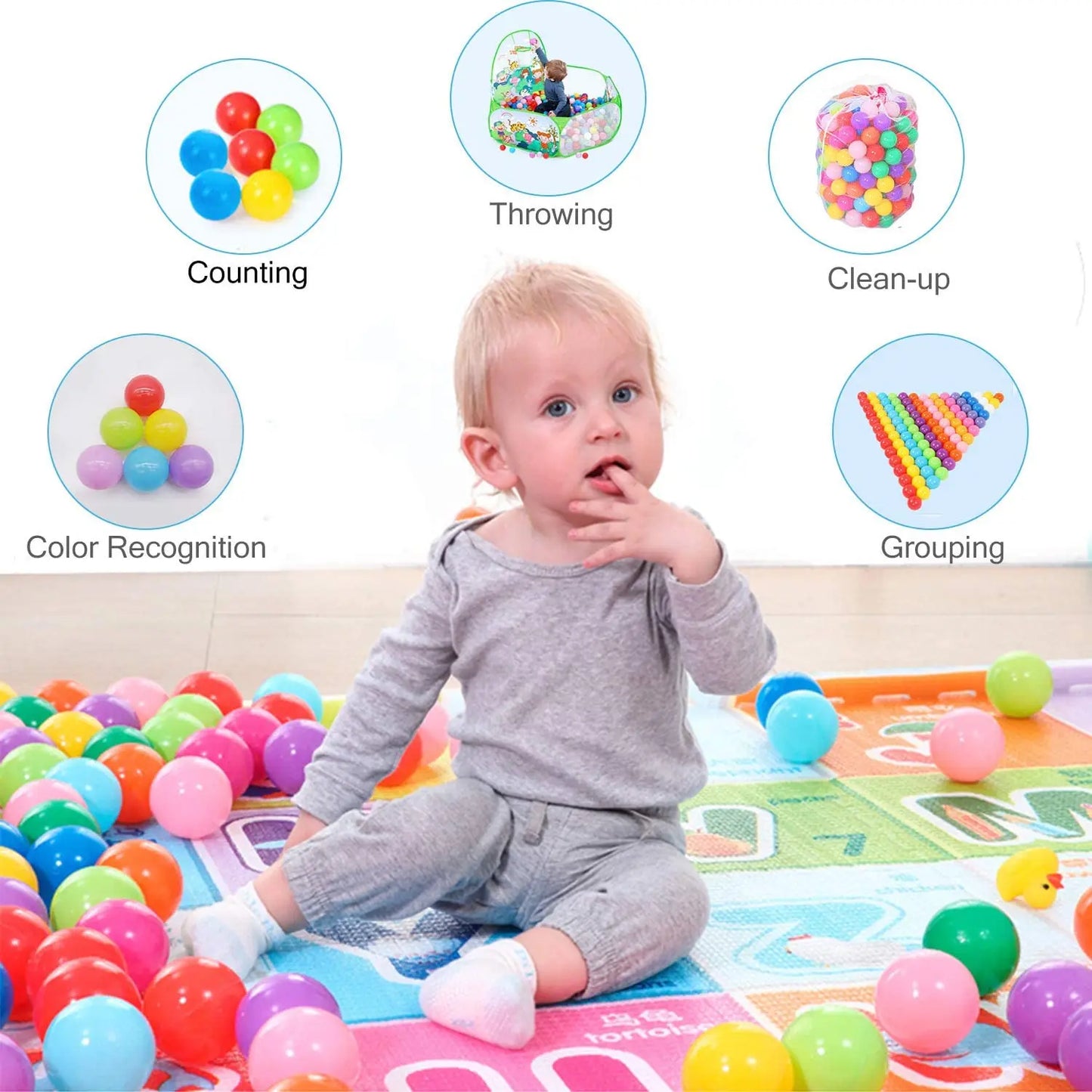 50Pcs Baby Plastic Balls Water Pool Ocean Ball Games for Children