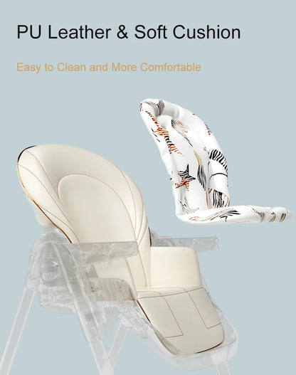 Luxury Baby High Chair with Removable Seat and Tray