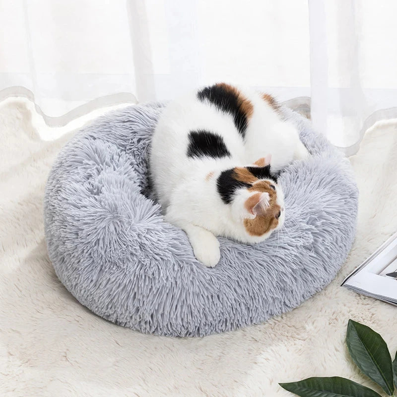 40-90cm Fluffy Dog Bed For Large Round Dog