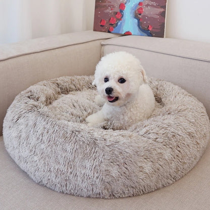 40-90cm Fluffy Dog Bed For Large Round Dog