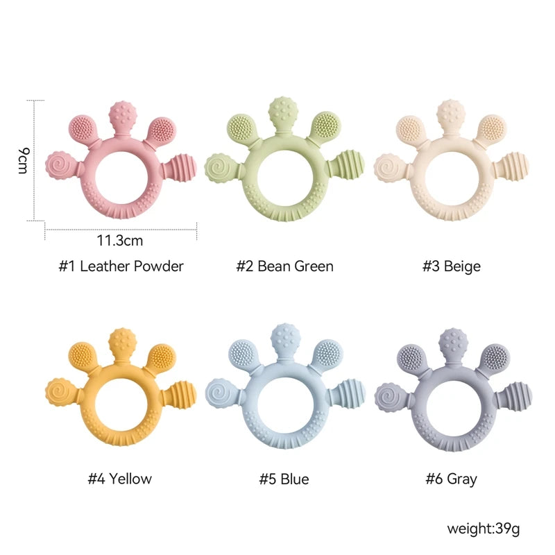 1pc Silicone Teether,Food Grade Baby 0-12