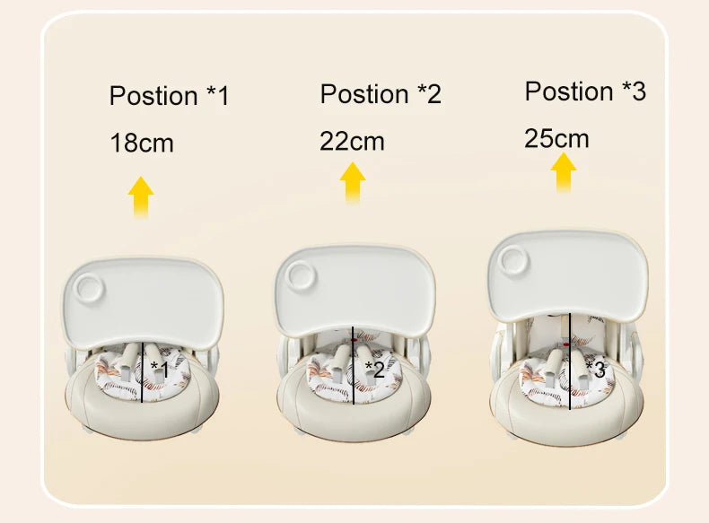 Luxury Baby High Chair with Removable Seat and Tray