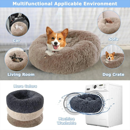 40-90cm Fluffy Dog Bed For Large Round Dog