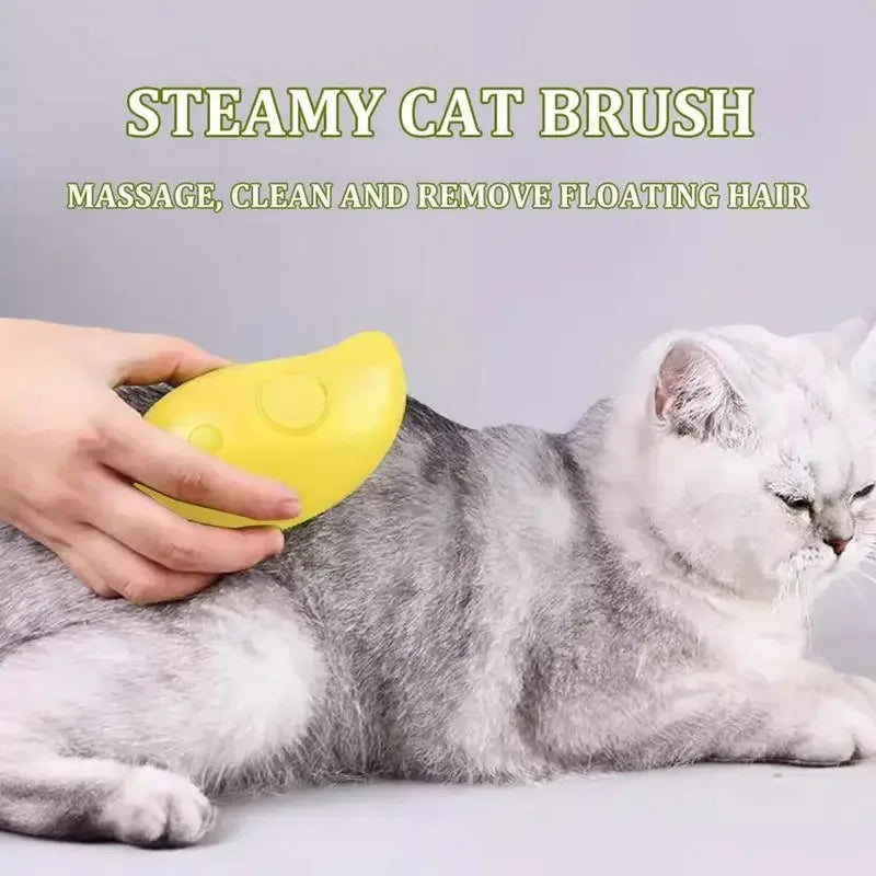 Cat Dog Steamy Brush Steam Brush Electric Sprayer for Massage Pet Grooming tool