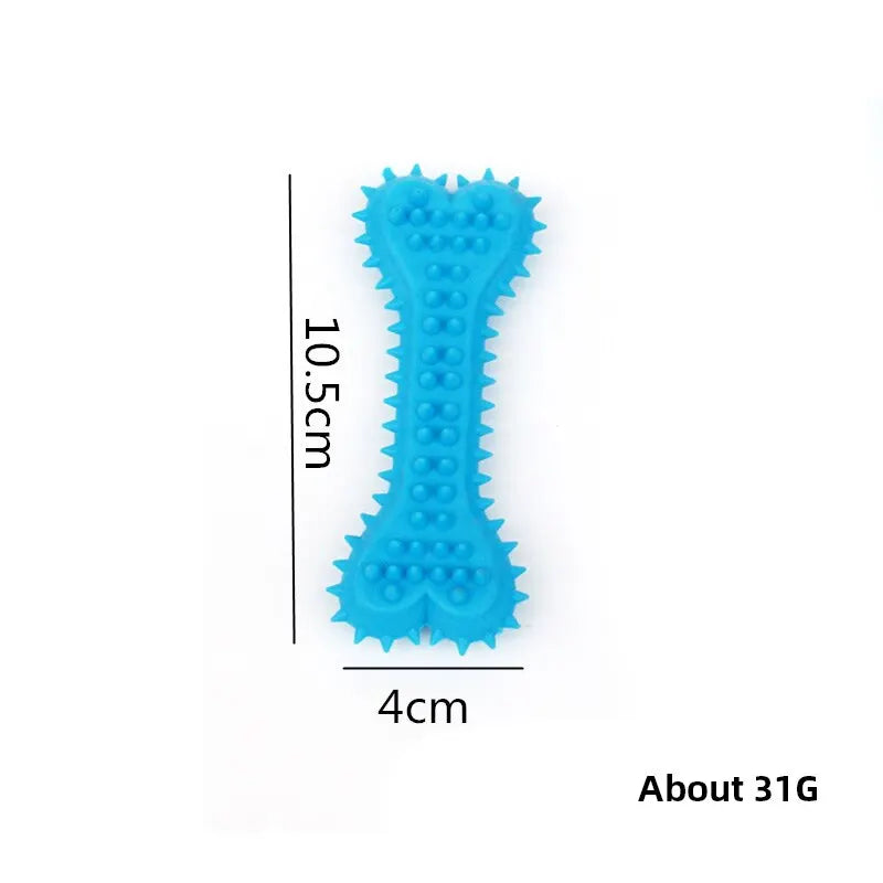 1PC Pet Chew Toy Soft Rubber Bite-resistance Bone Shape