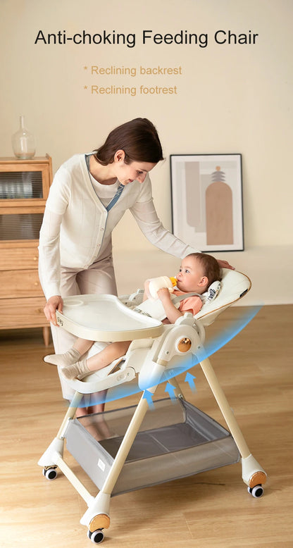 Luxury Baby High Chair with Removable Seat and Tray