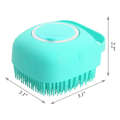 Pet Dog Shampoo Brush 2.7oz 80ml Cat Massage Comb Grooming Scrubber