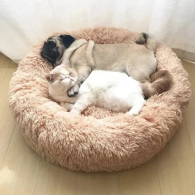 40-90cm Fluffy Dog Bed For Large Round Dog