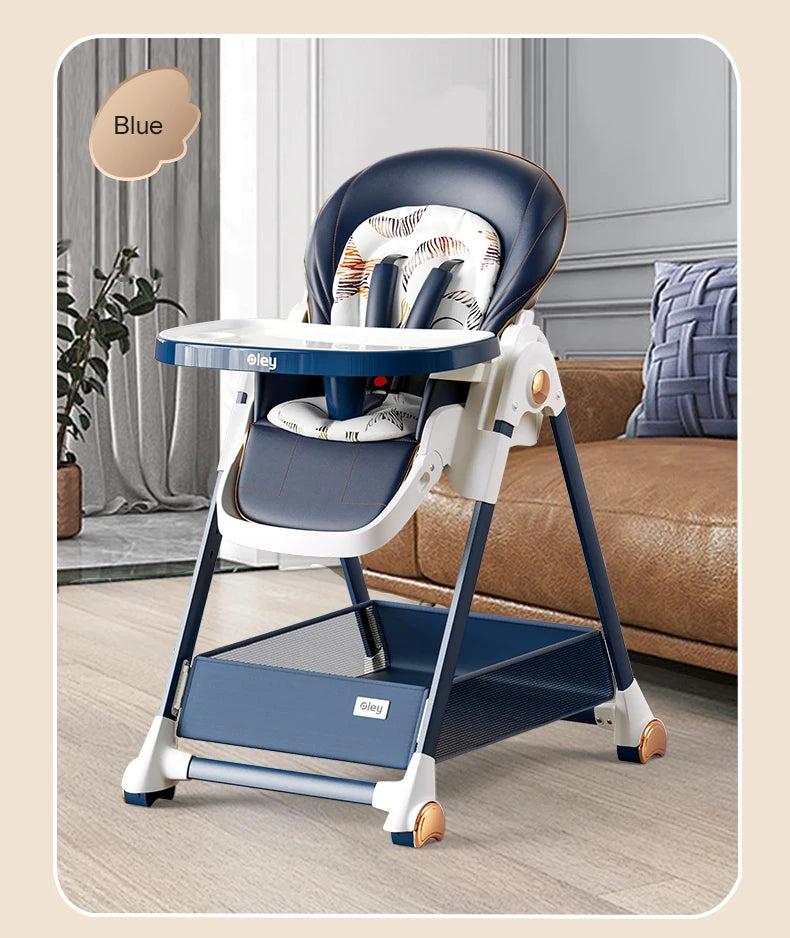 Luxury Baby High Chair with Removable Seat and Tray