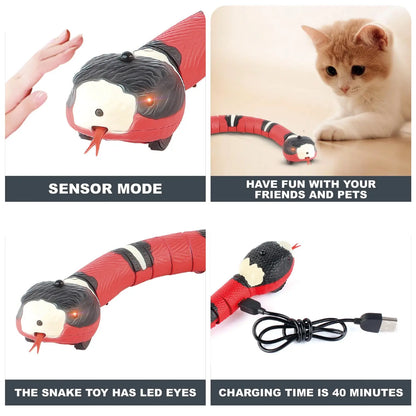 Smart Sensing Cat Toys Interactive Automatic Eletronic Snake Cat Teaser