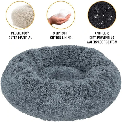 40-90cm Fluffy Dog Bed For Large Round Dog