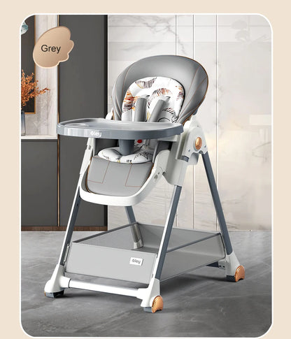 Luxury Baby High Chair with Removable Seat and Tray