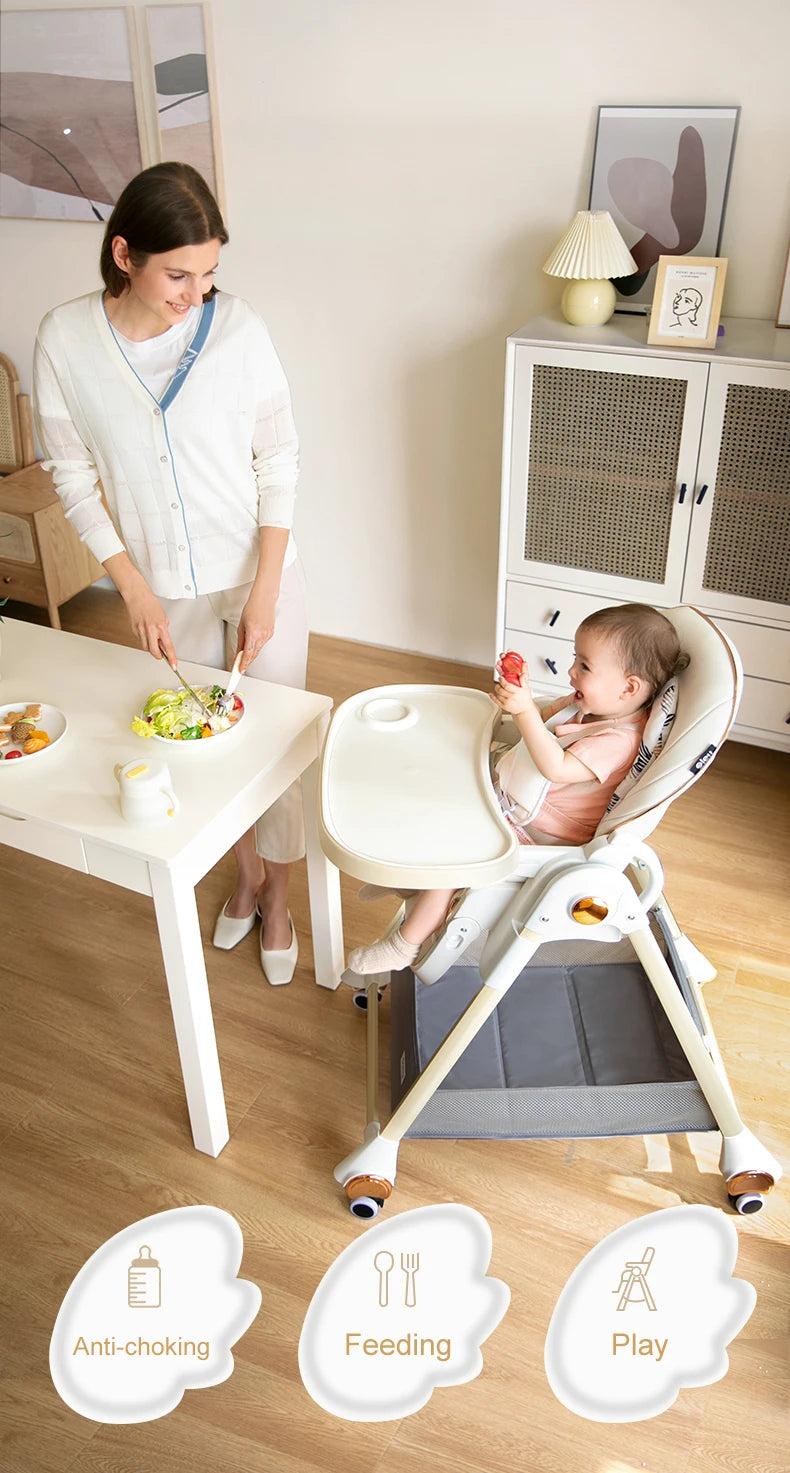 Luxury Baby High Chair with Removable Seat and Tray