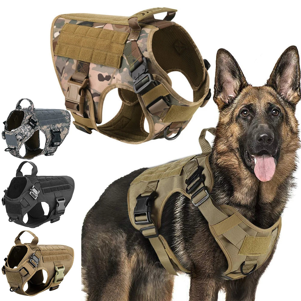 Military Large Dog Harness Pet German Shepherd K9 Malinois Training Vest