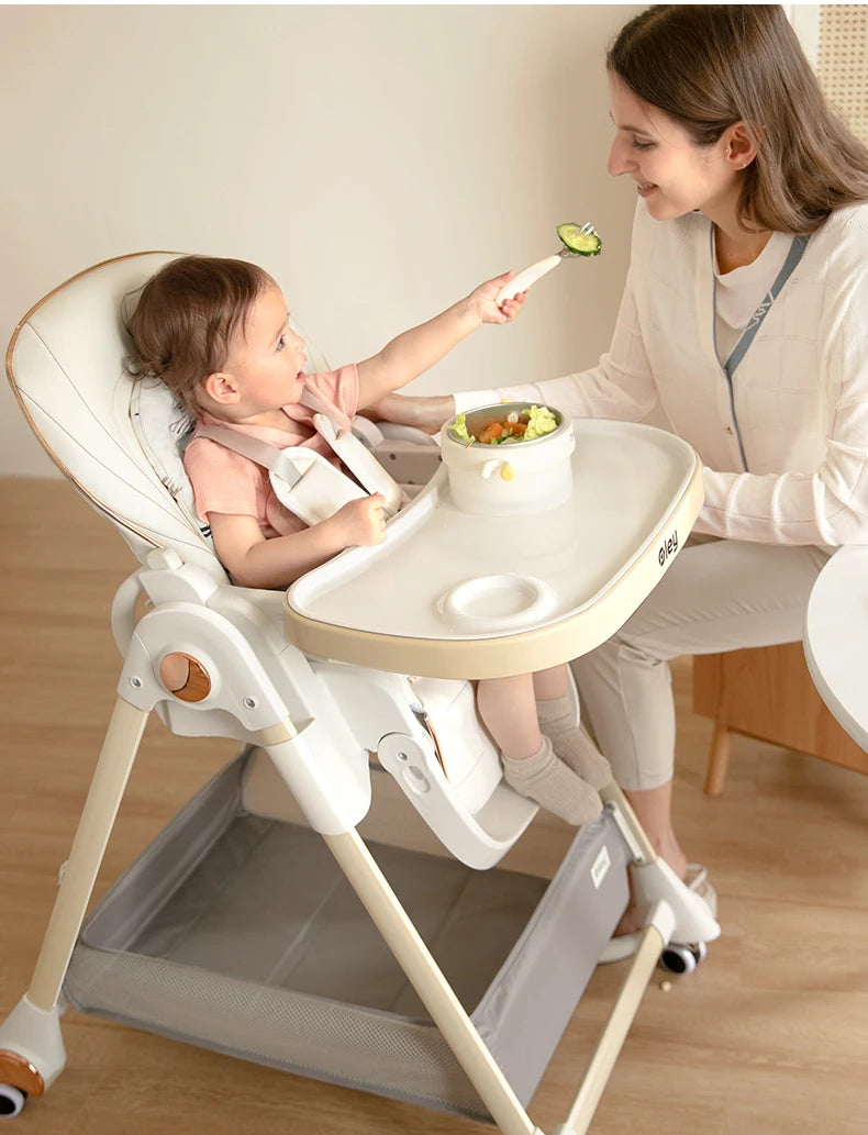 Luxury Baby High Chair with Removable Seat and Tray